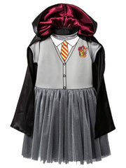 Harry Potter Hermione Costume Dress With Hooded Cape Halloween Cosplay