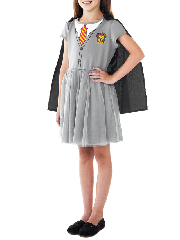 Harry Potter Hermione Costume Dress With Hooded Cape Halloween