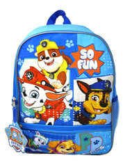 Paw Patrol Backpack 16" Chase Marshall Rubble Front Pocket