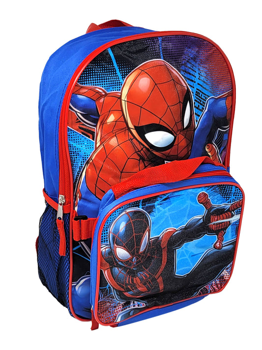 Spider-Man Backpack and Lunch Bag Detachable Insulated 2 Pieces Marvel Boys Kids