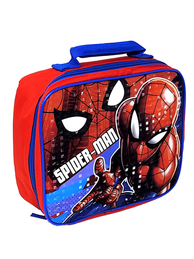 Marvel Spider-Man Insulated Lunch Bag Superhero w/ 2-Piece Snack Container Set