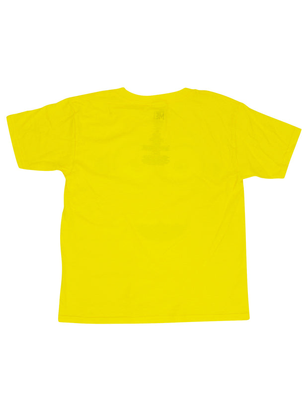 Youth Boys Minions Face Print T-Shirt Despicable Me Yellow Short Sleeve