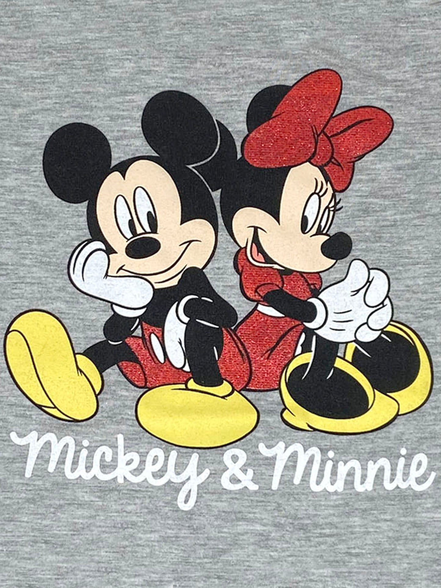 Disney Girls Mickey & Minnie Mouse Cap Sleeves T-Shirt (Extra Small Only)