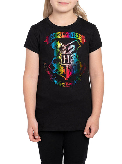Girls Harry Potter T-Shirt Hogwarts Shiny Halloween Costume Tee (Size XS Only)