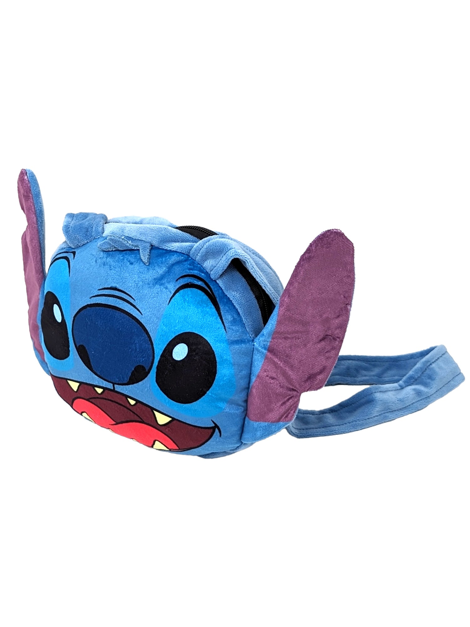 Disney Stitch Plush Shoulder Bag Purse Cosplay Small 8" Blue Soft
