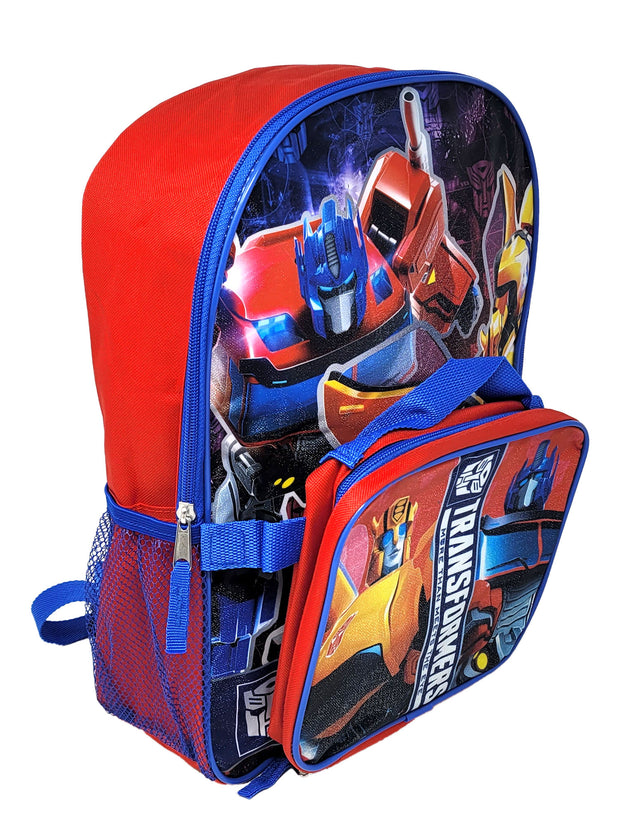 Transformers Full Size Backpack Lunchbox Set