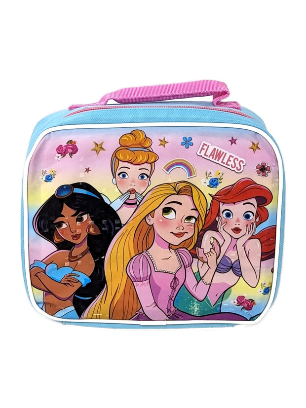 Princess Ariel Jasmine Insulated Lunch Bag & 2-Pack Food Container Disney Set