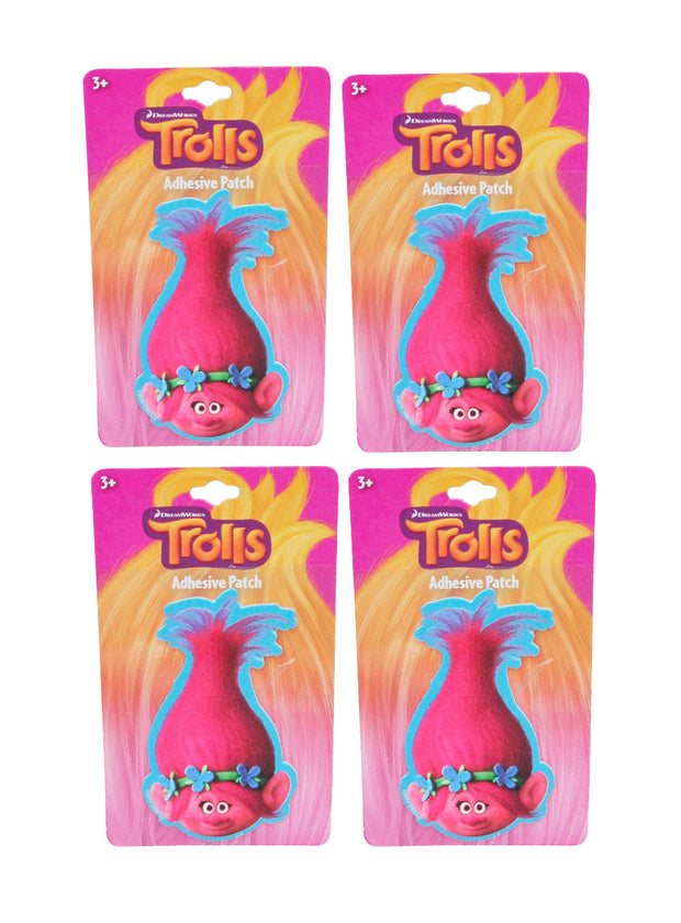 Girls Trolls Princess Poppy Adhesive Patch 4-Pack Set
