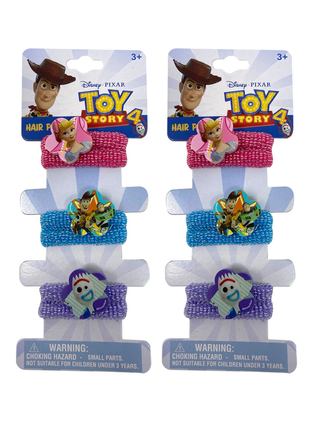 Disney Toy Story Ponytail Holder Terry Ties Woody Buzz Lightyear 6-Count Purple