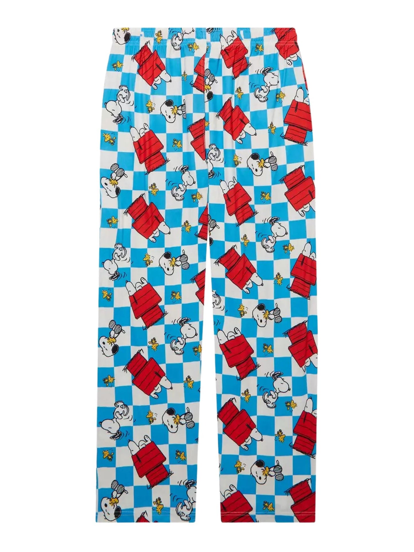 Men's Peanuts Snoopy Checkered Allover Print Sleep Pants Sleepwear
