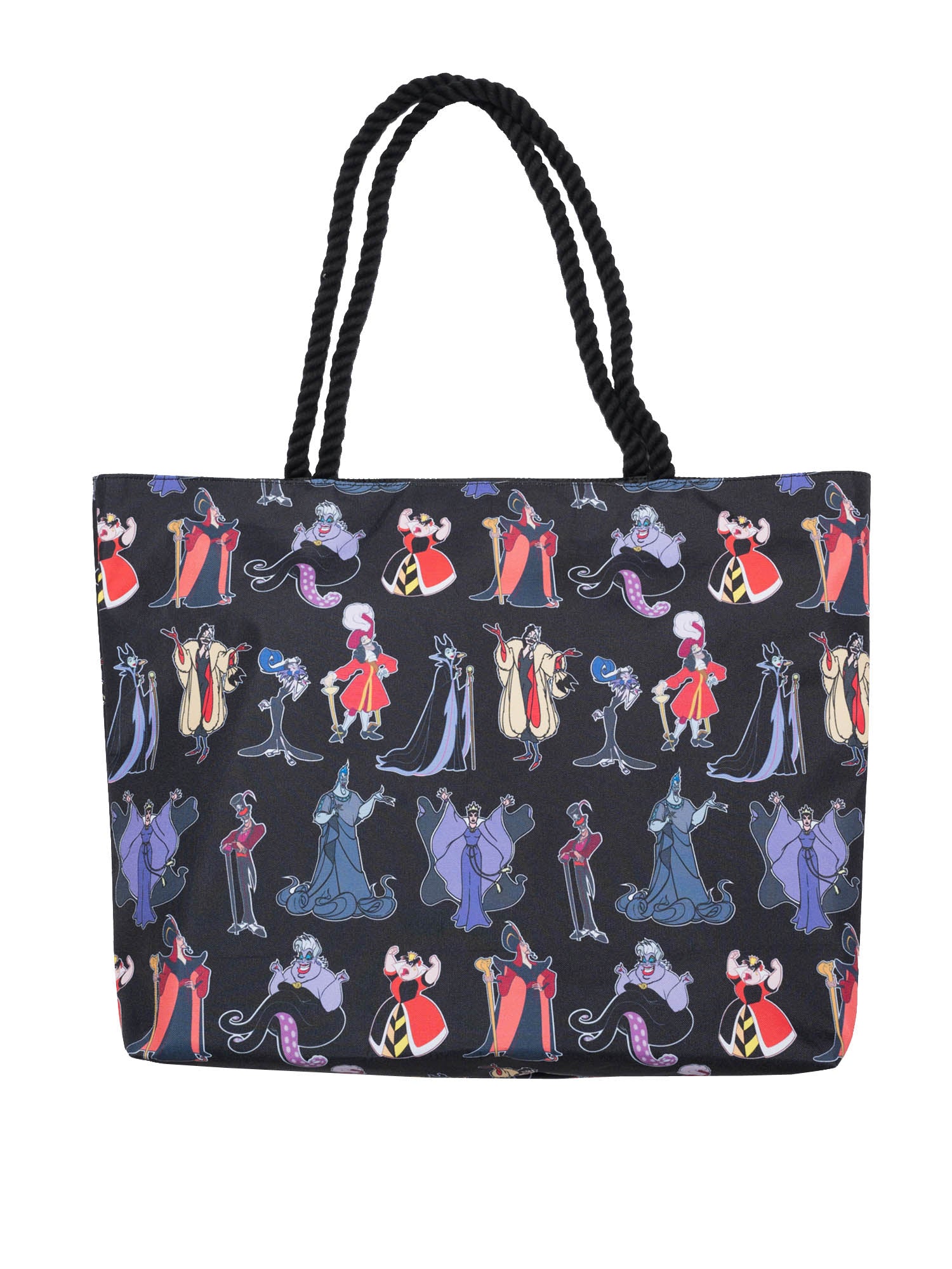 Womens Disney Villains Tote Bag Rope Handle Travel Beach Carry-on Cruella Black