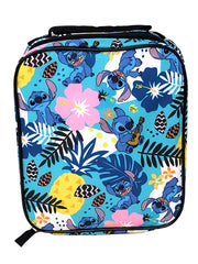 Disney Stitch Insulated Lunch Bag All Over Print Vertical Hawaii Flowers
