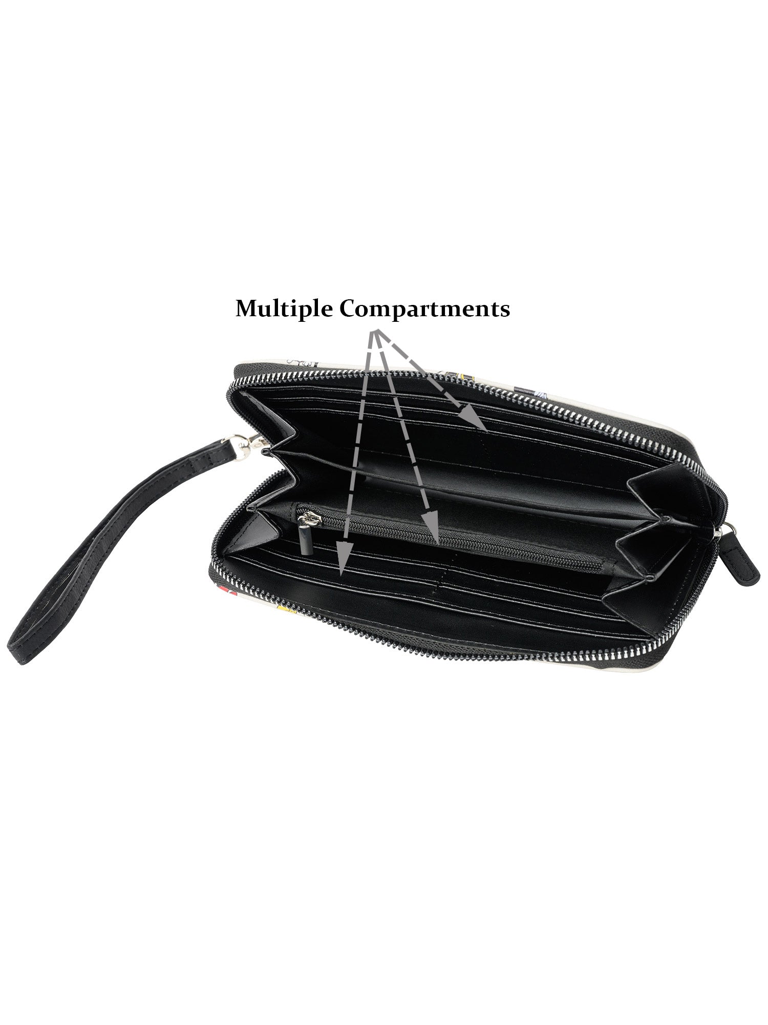 Disney Women's Minnie Mouse Zip Around Wallet All-Over Character Print Wristlet