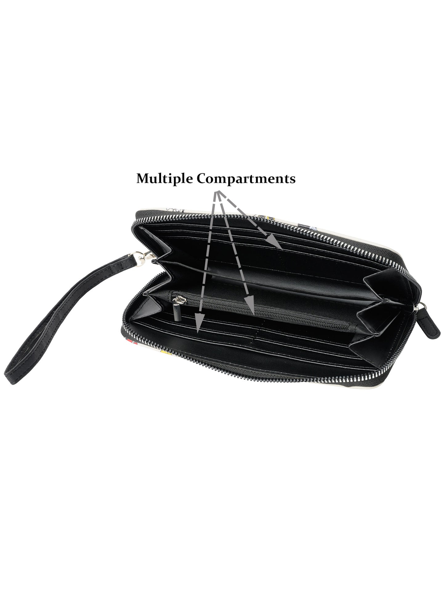 Disney Women's Winnie The Pooh Wallet All-Over Print Zip Around Wristlet