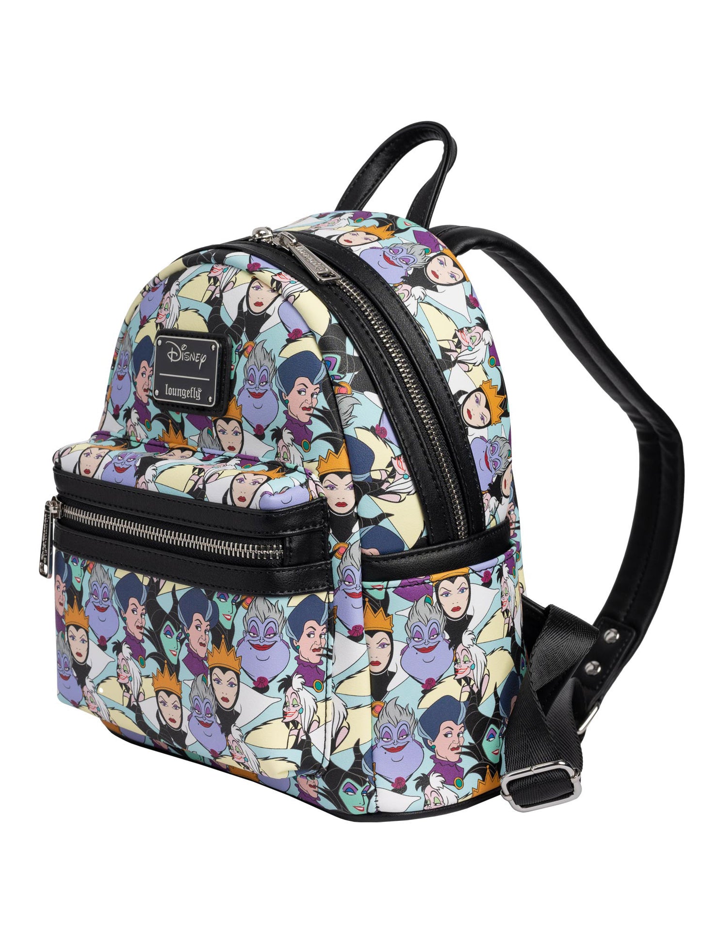 Loungefly x Disney Womens Villains Mini Backpack Handbag & Wallet Princess Set