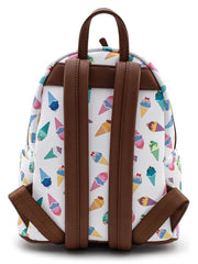 Loungefly x Disney Princess Ice Cream Cone Mini Backpack Handbag All-Over Print