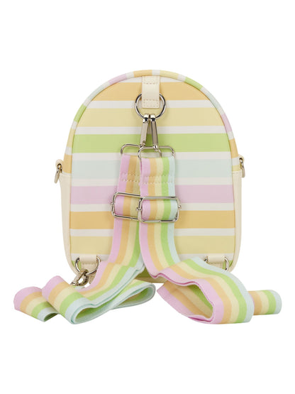 Loungefly x Disney Mickey & Friends Rainbow Stripes Convertible Mini Backpack & Crossbody Bag