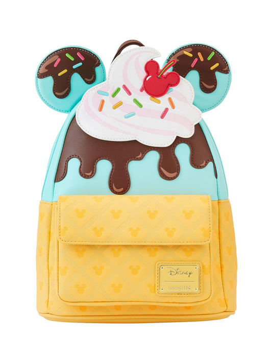 Loungefly x Disney Mickey And Minnie Sweets Ice Cream Mini Backpack