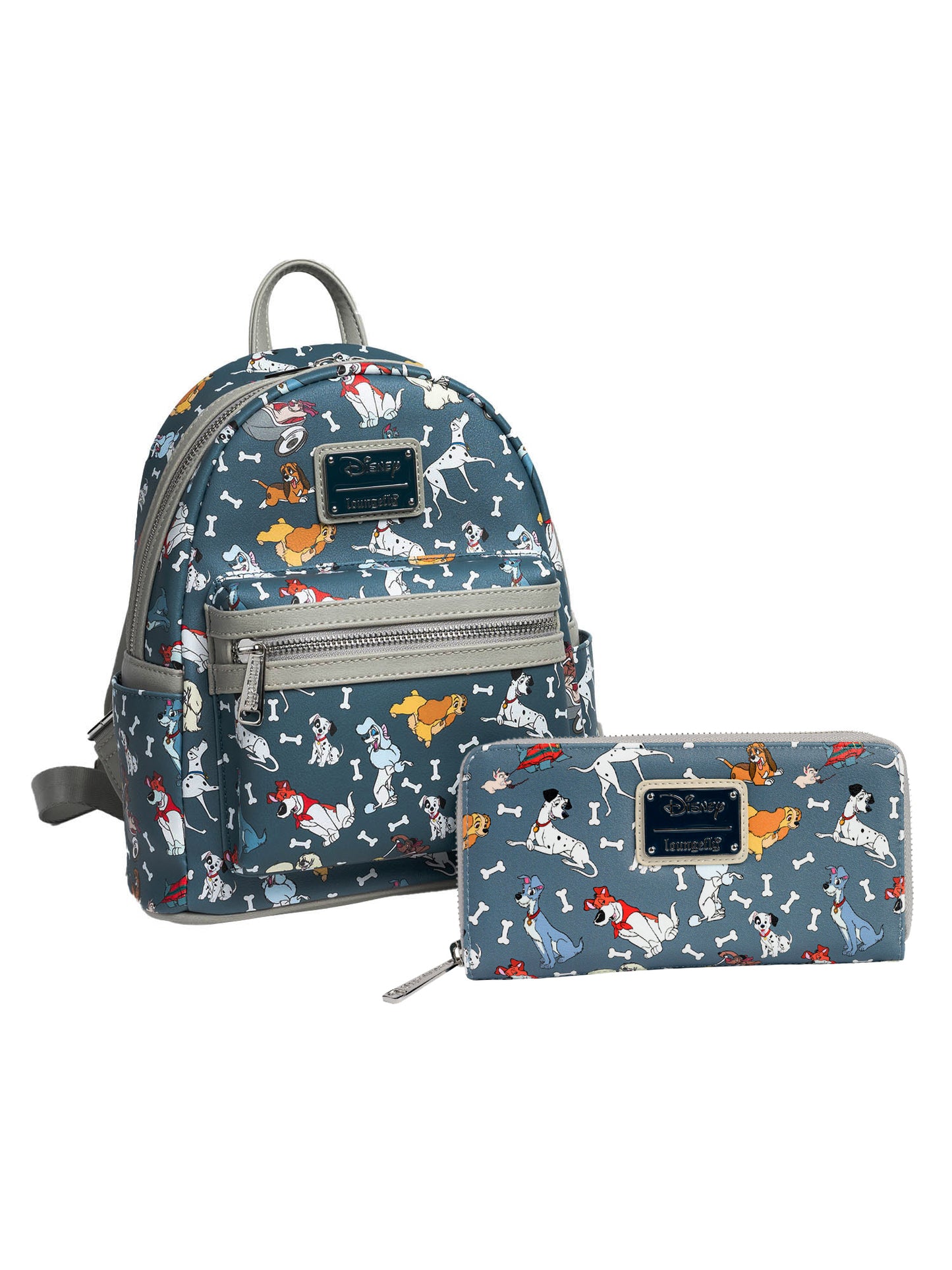 disney dogs loungefly mini backpack Handbag Lady Tramp Dalmatian Gray : Clothing, Shoes & Jewelry Covered in a pattern of wide Adorable Disney Dogs and Cats