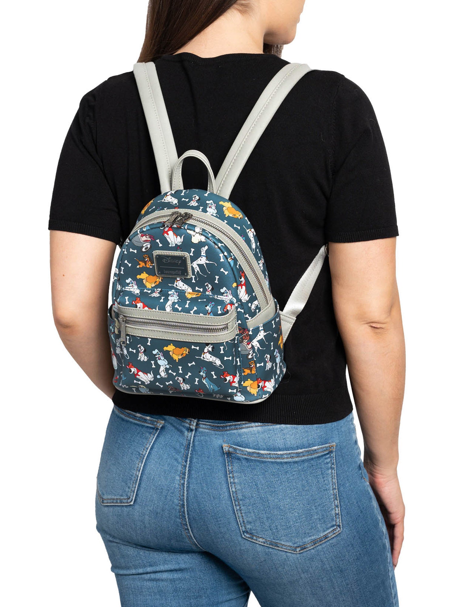 disneyworld mini backpack Loungefly x Disney Dogs Mini Backpack Handbag All-Over Print 101 Dalma – Open and Clothing