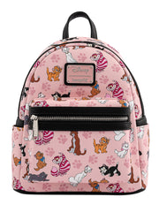 Loungefly x Disney Cats Women's Mini Backpack Handbag & Zip Around Wallet Set