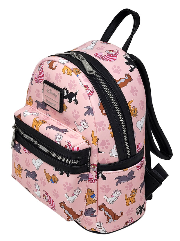 Loungefly x Disney Cats Mini Backpack Handbag All-Over Print Cheshire Marie
