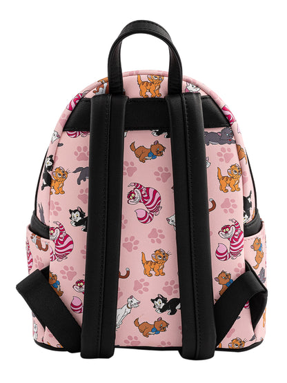 Loungefly x Disney Cats Women's Mini Backpack Handbag & Zip Around Wallet Set