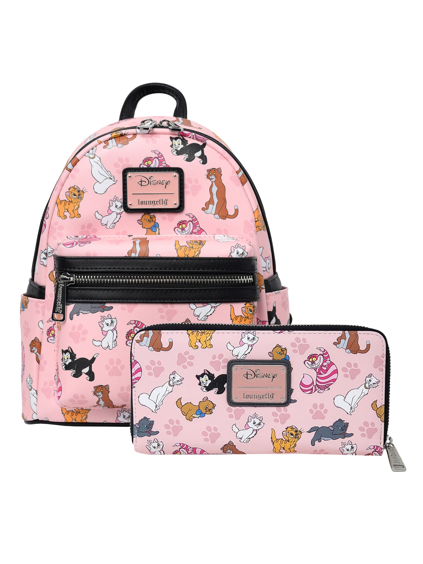 Loungefly x Disney Cats Women's Mini Backpack Handbag & Zip Around Wal – Open and Clothing