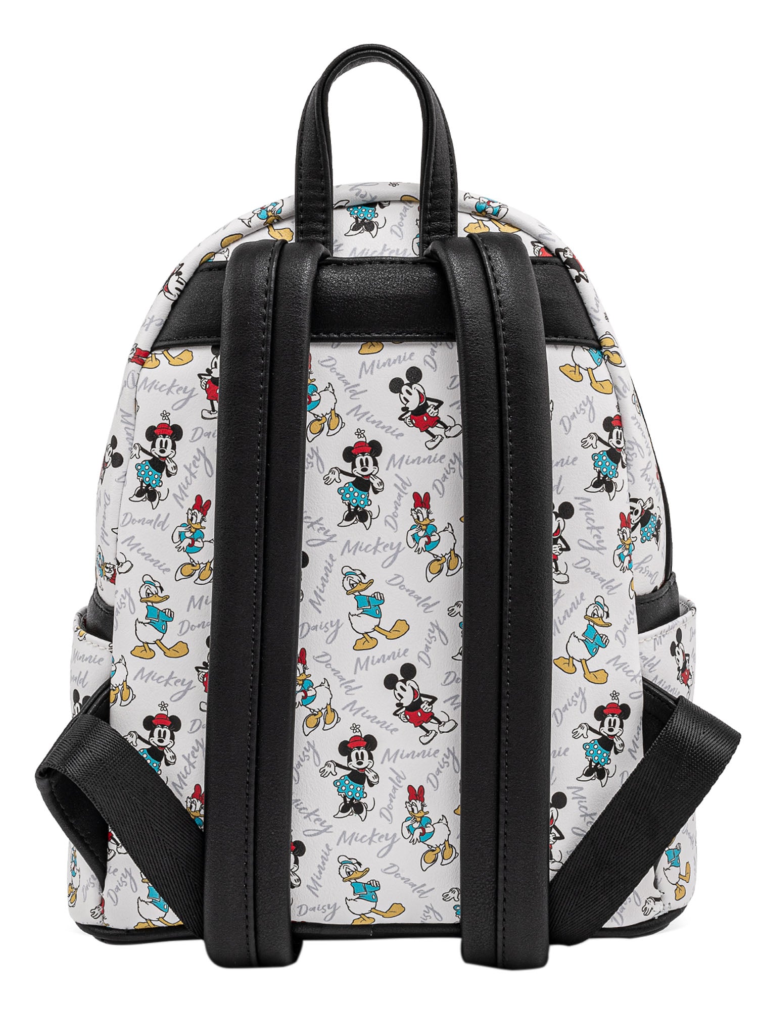 donald and daisy duck ''love'' loungefly mini backpack Loungefly x Disney Mickey Minnie Donald Daisy Mini Backpack & Clutch W – Open and Clothing