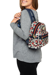 Loungefly x Disney Mickey & Minnie Mini Backpack Handbag All-Over Print Navy