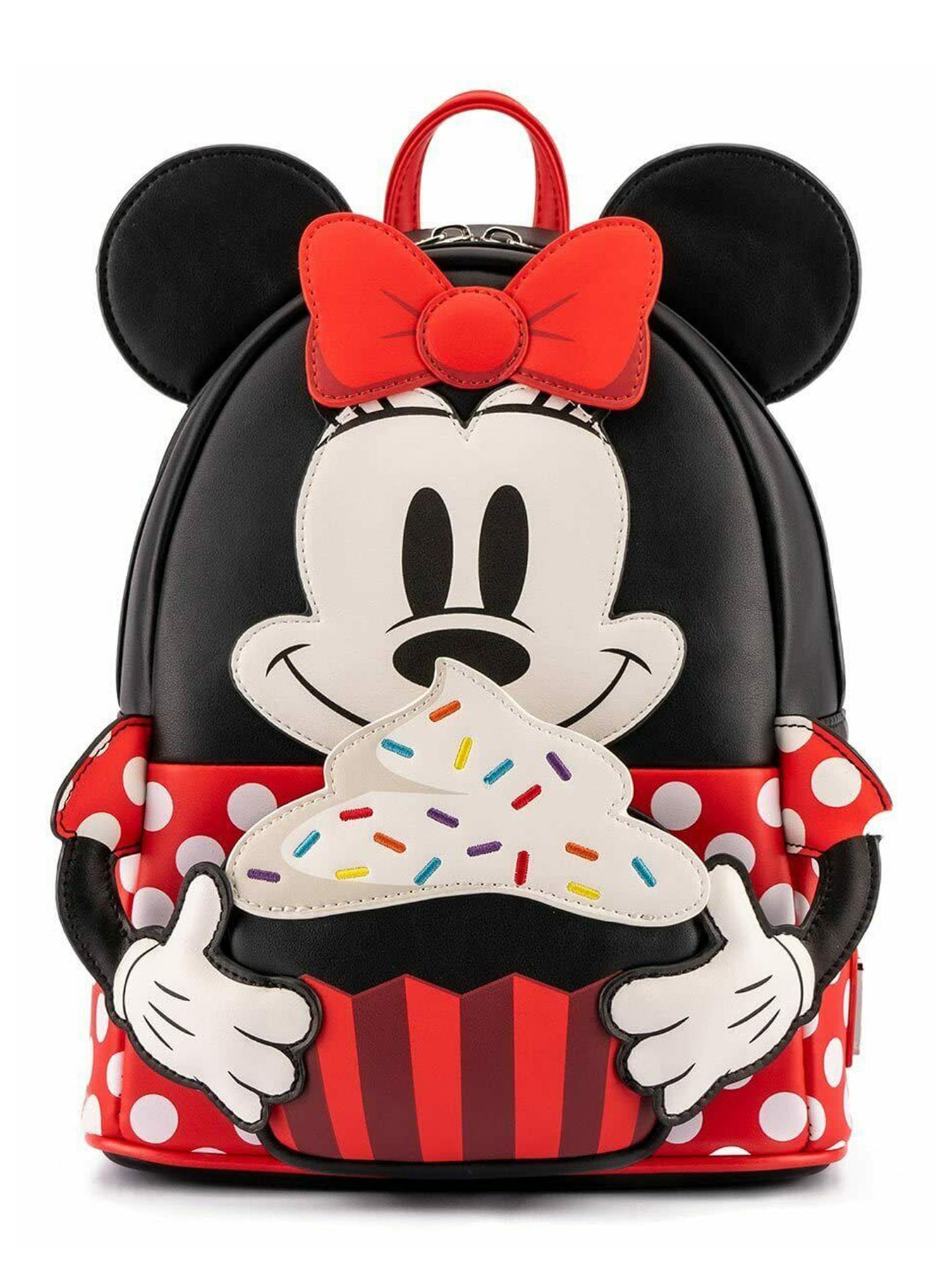 Disney Minnie Mouse Dual Compartment w/Ears & Bow Insulated Lunch Tote Red