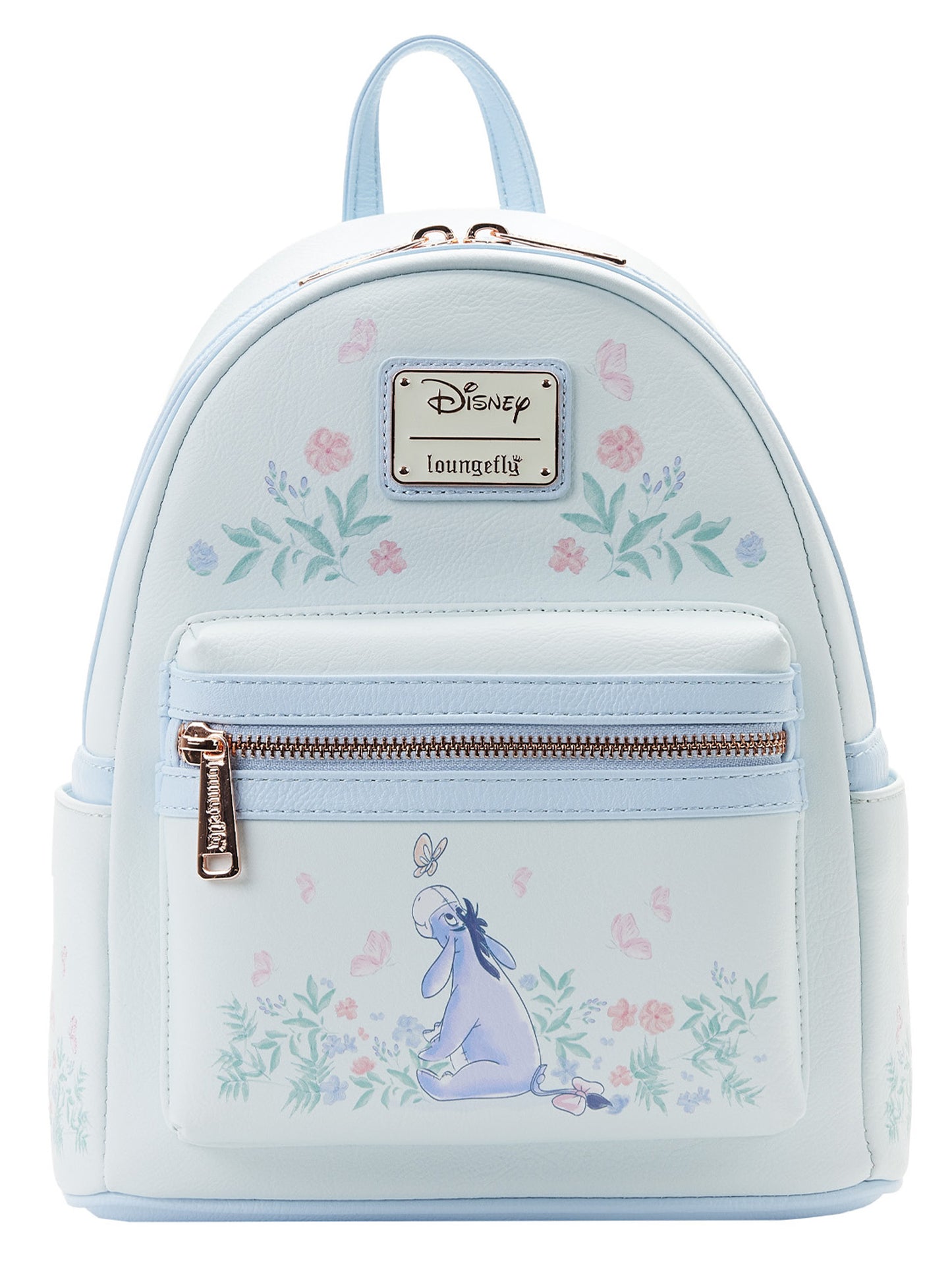Loungefly x Disney Eeyore Mini Backpack Handbag Floral Light Blue – Open and Clothing