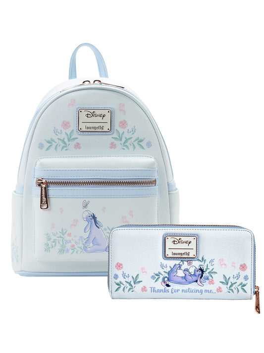 Loungefly x Disney Eeyore Floral Mini Backpack & Zip Around Wallet Set