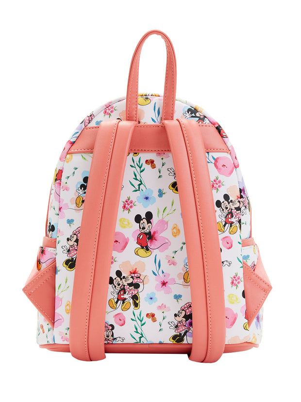 Loungefly x Disney Mickey & Minnie Mouse Floral Mini Backpack Handbag