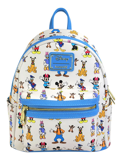 Loungefly x Disney Mickey Mouse & Friends Forward Backward Mini Backpa – Open and Clothing