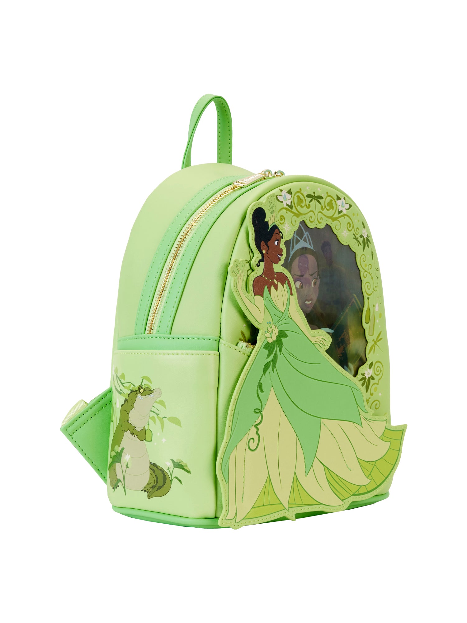 disney princess & the frog tiana cosplay mini backpack Loungefly x Disney Princess and the Frog Tiana Lenticular Mini Backpac – Open and Clothing
