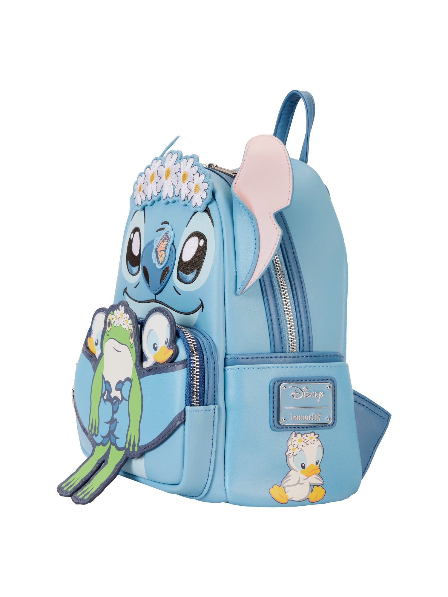 Loungefly x Disney Stitch w/ Frog and Ducks Springtime Mini Backpack