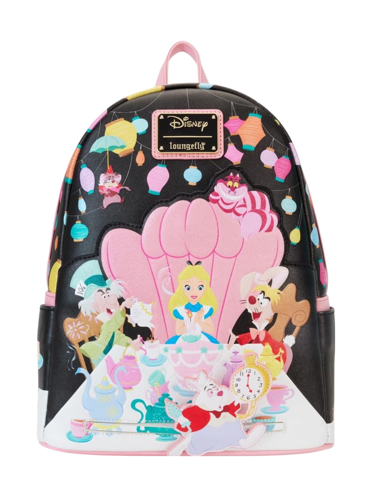 Loungefly x Disney Alice in Wonderland Mini Backpack Handbag Purse – Open and Clothing