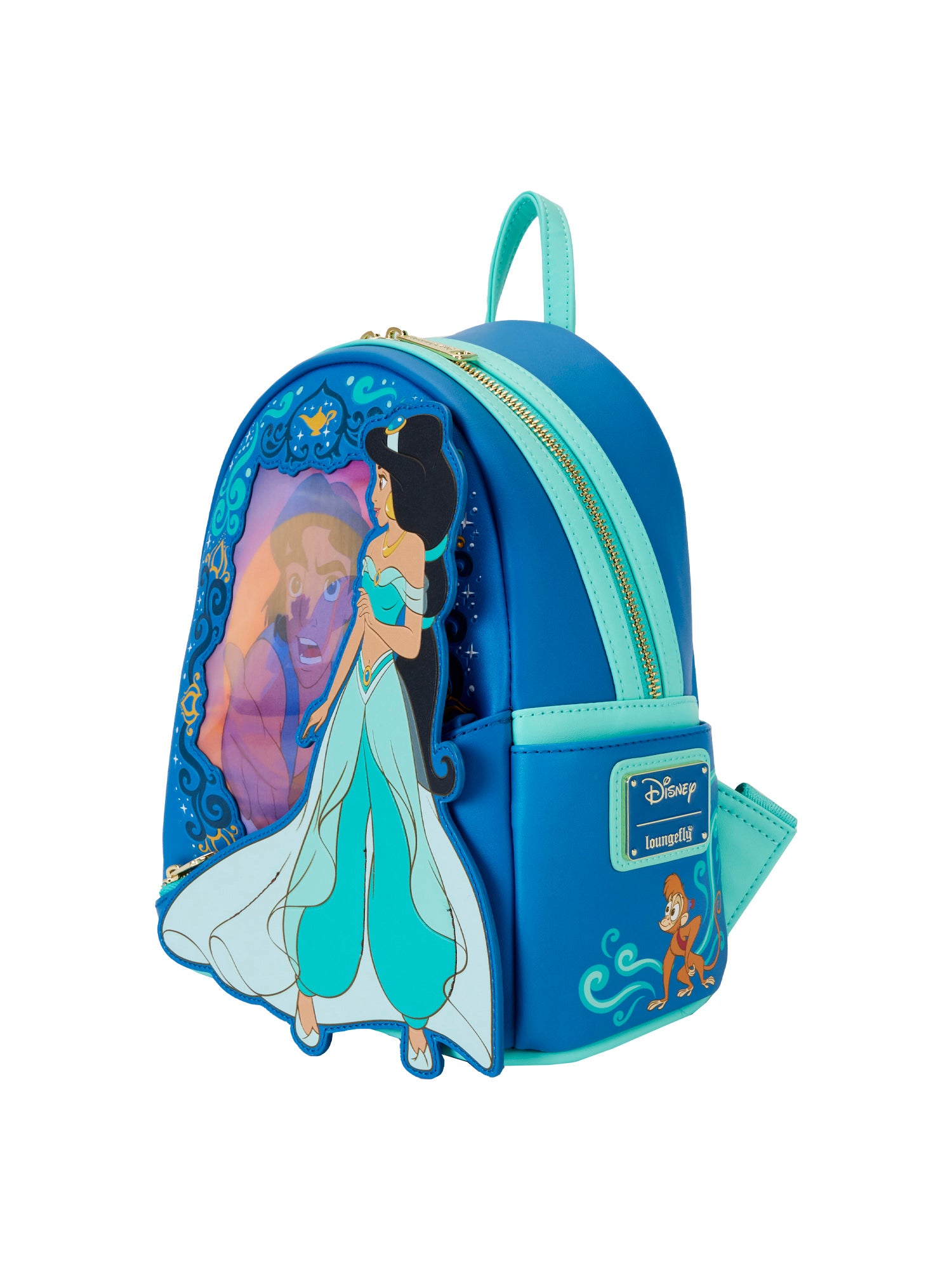 Loungefly x Disney Princess Jasmine Aladdin Lenticular Mini Backpack – Open and Clothing