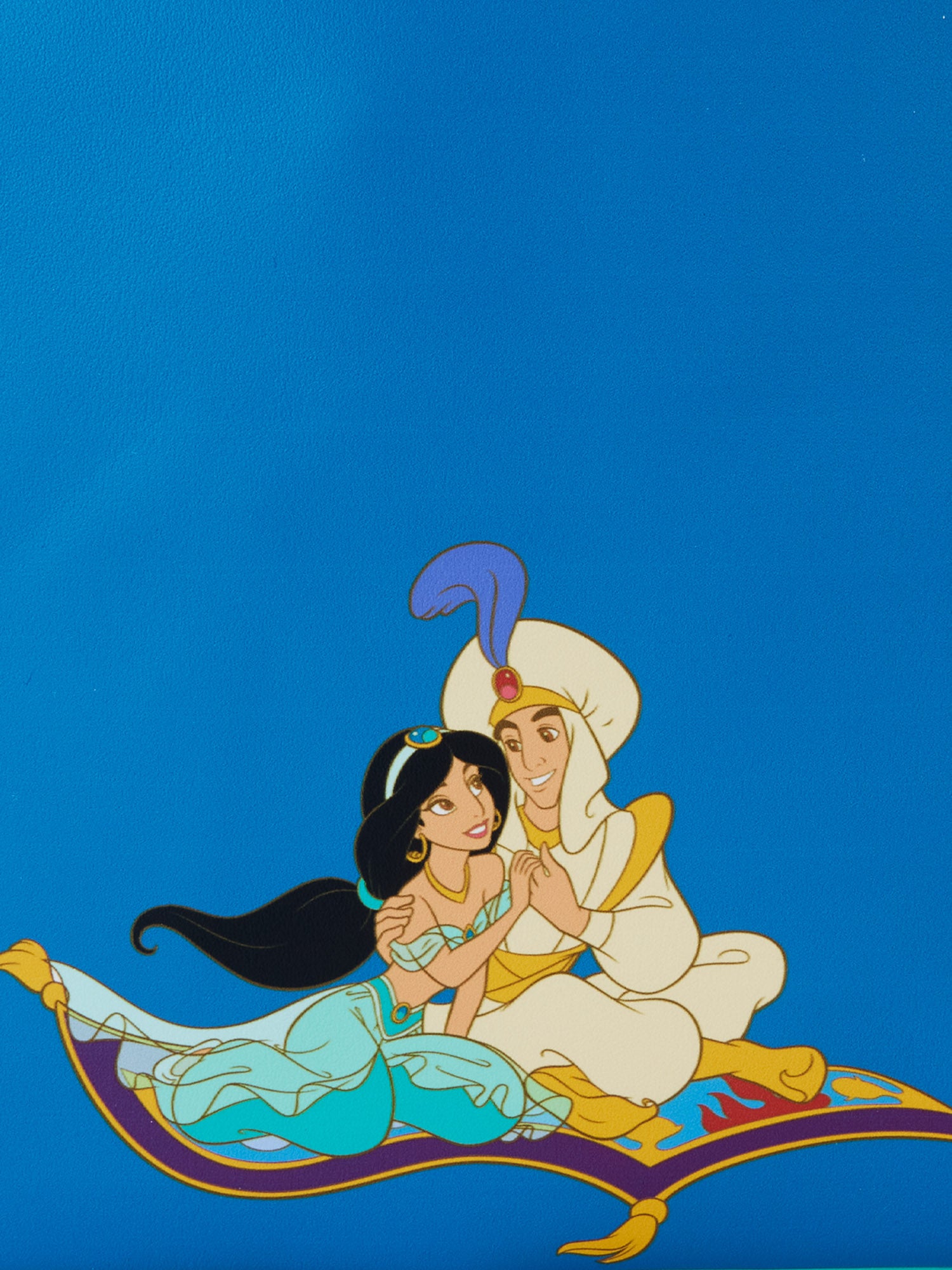 Buckle Down Disney Lanyard - Jasmine & Aladdin Carpet Ride Design, 1" Wide With Stainless Steel Clip