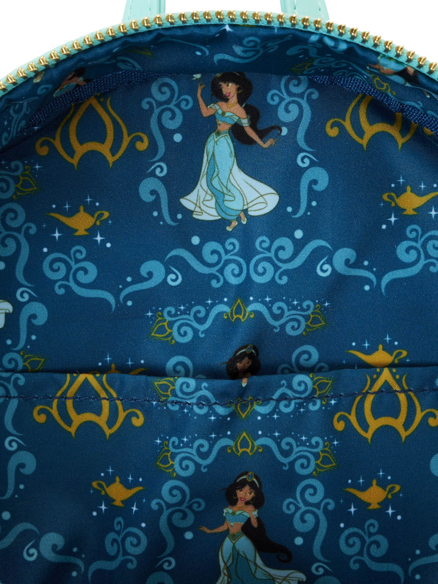 Loungefly x Disney Princess Jasmine Aladdin Lenticular Mini Backpack – Open and Clothing