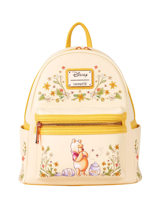 Loungefly x Disney Winnie The Pooh Honey Floral Mini Backpack Yellow
