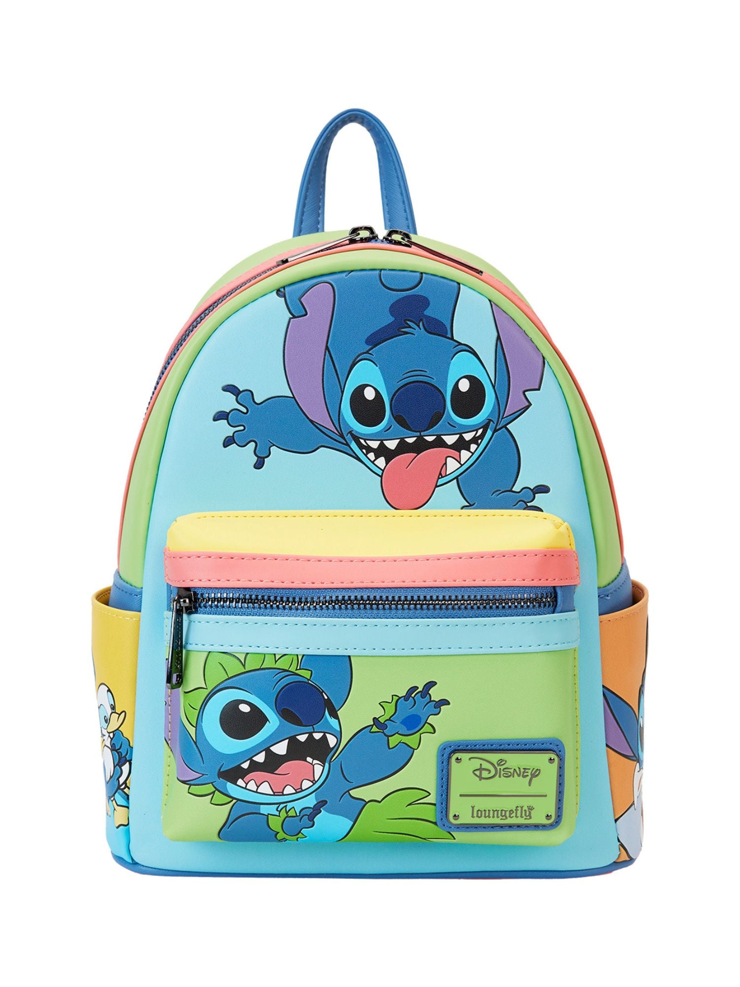 Loungefly x Disney Stitch Color Block Mini Backpack Handbag