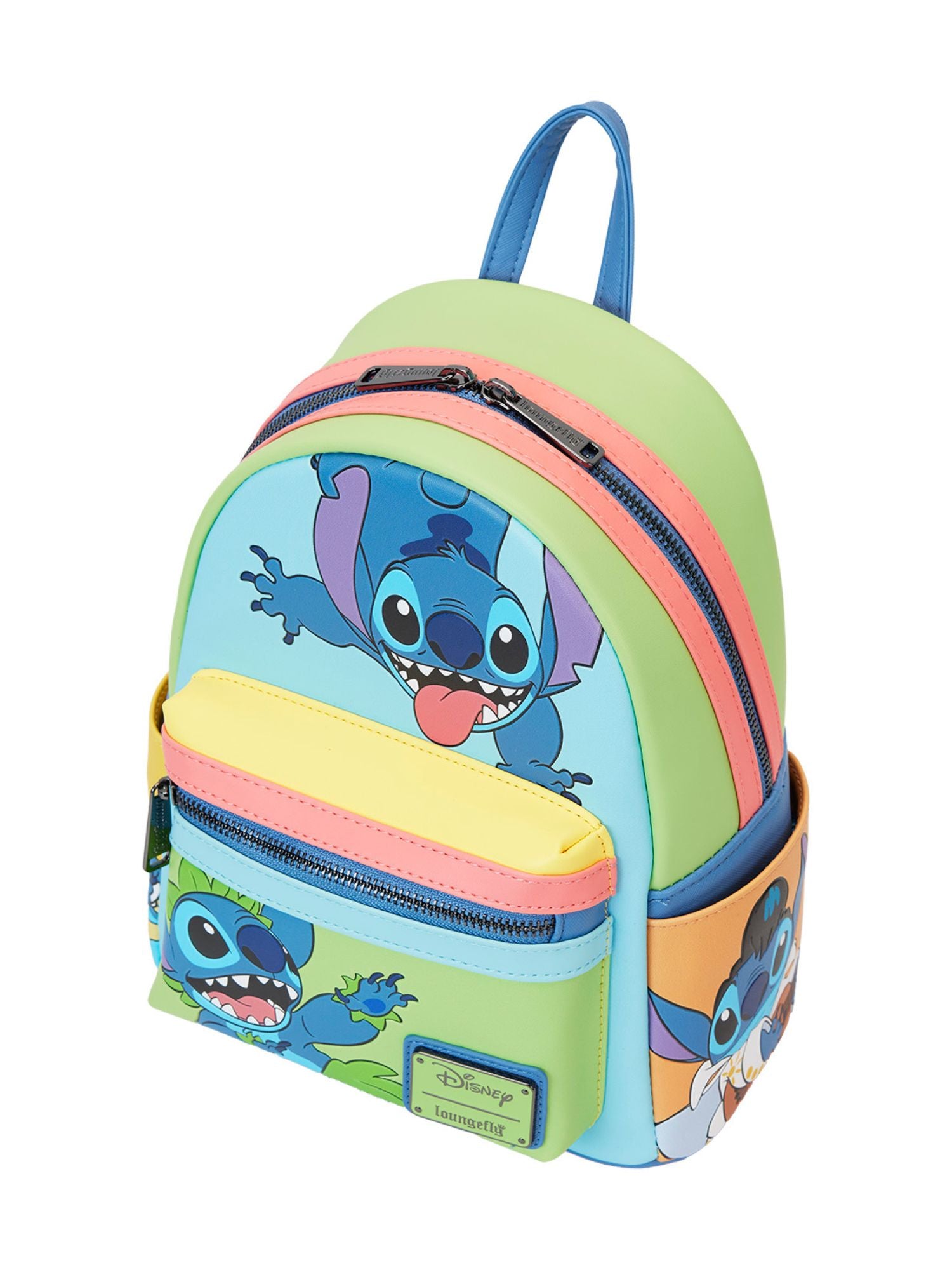 Loungefly x Disney Stitch Color Block Mini Backpack and Wallet Set
