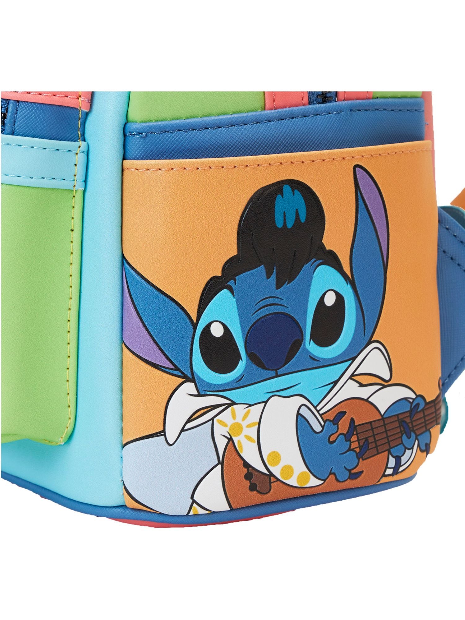 Loungefly x Disney Stitch Color Block Mini Backpack and Wallet Set