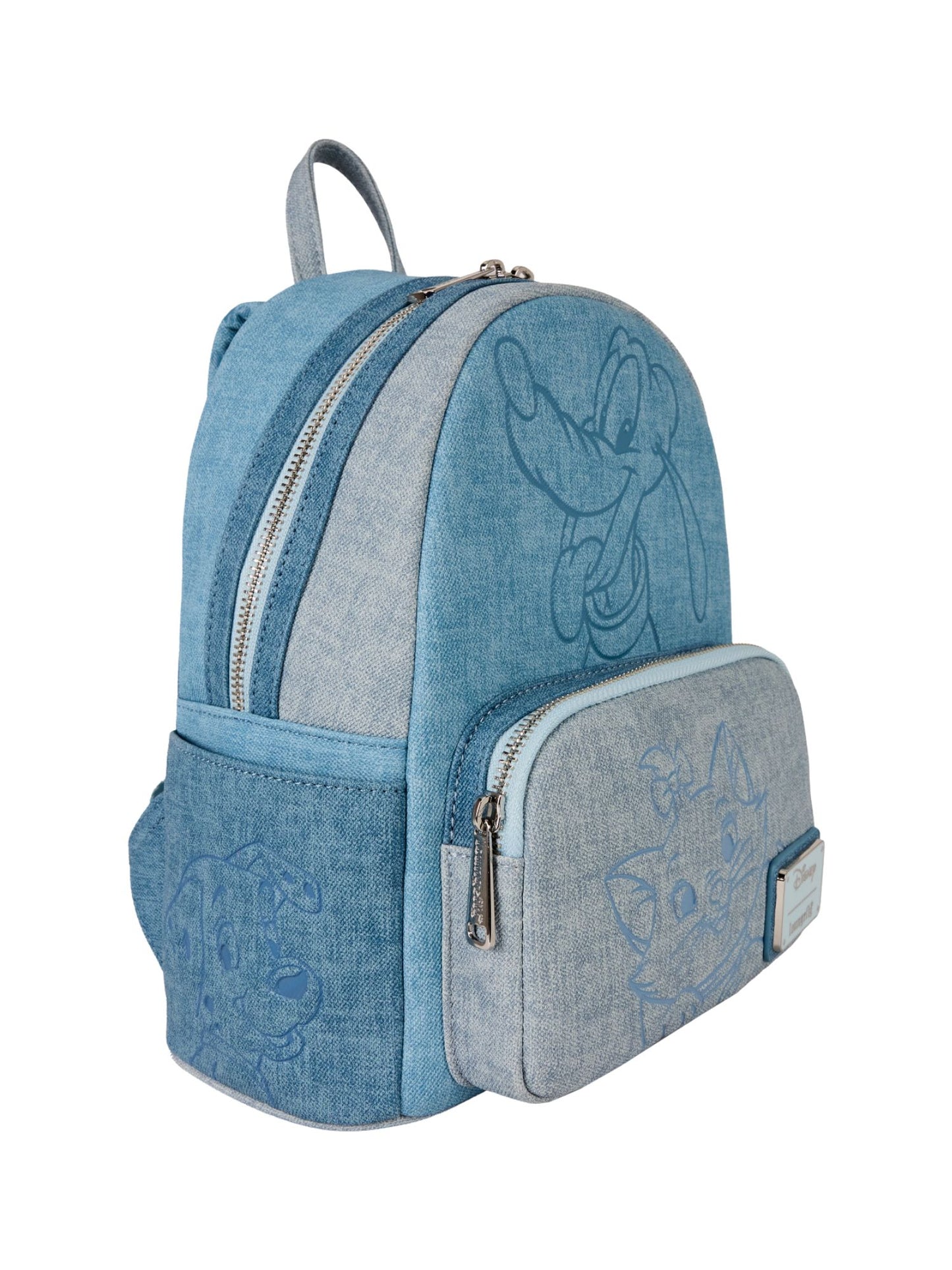 Loungefly x Disney Dogs and Cats Mini Backpack Faux Denim