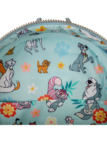 Loungefly x Disney Dogs and Cats Mini Backpack Faux Denim
