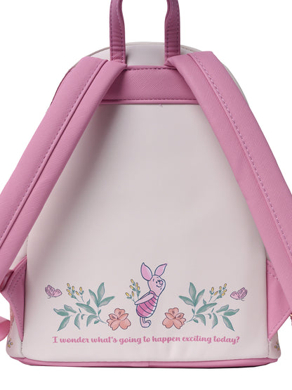 Loungefly x Disney Piglet Floral Mini Backpack Winnie the Pooh Pink