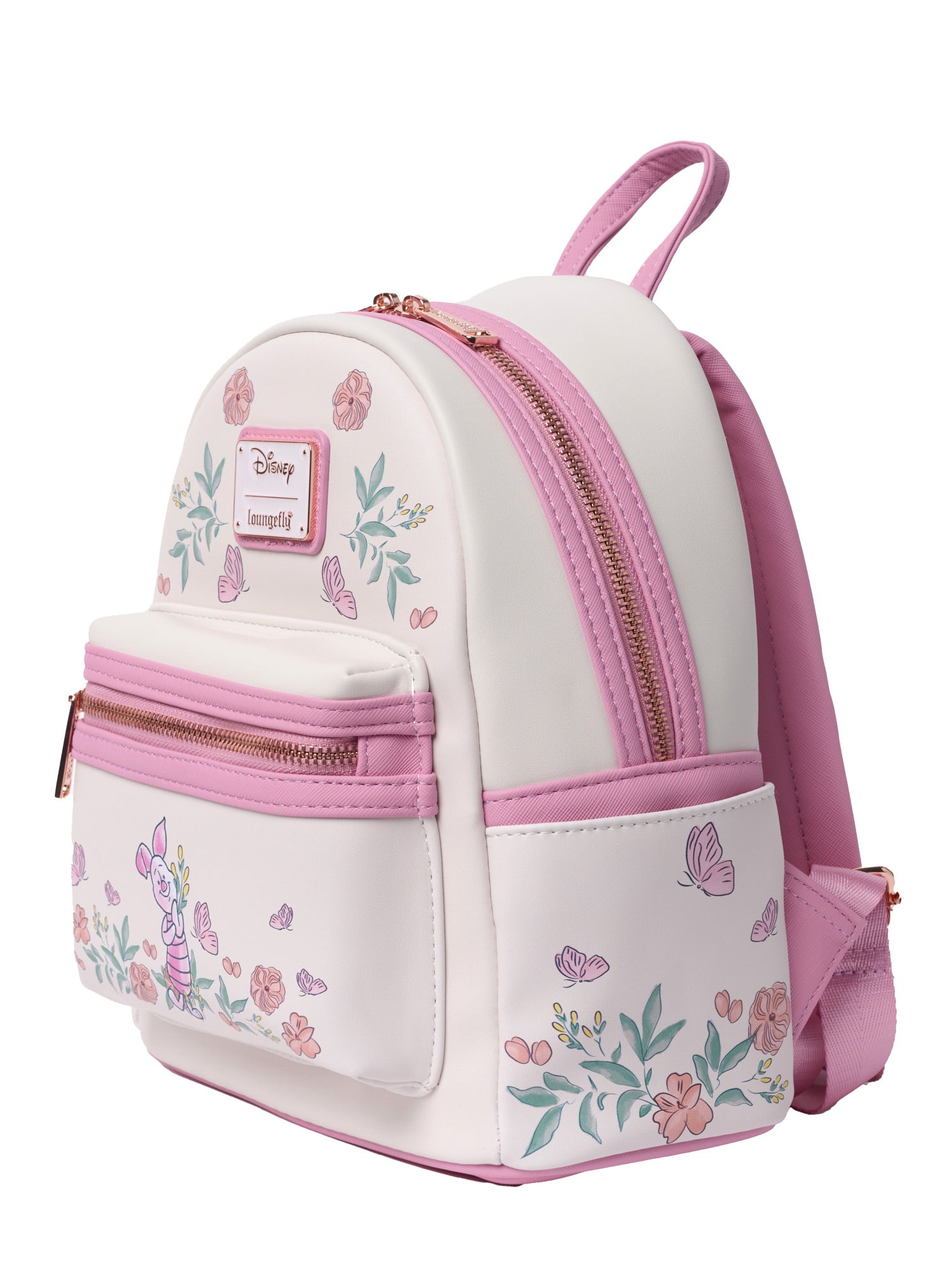 Loungefly x Disney Piglet Floral Mini Backpack Winnie the Pooh Pink Loungefly x Disney Piglet Floral Mini Backpack Winnie the Pooh Pink