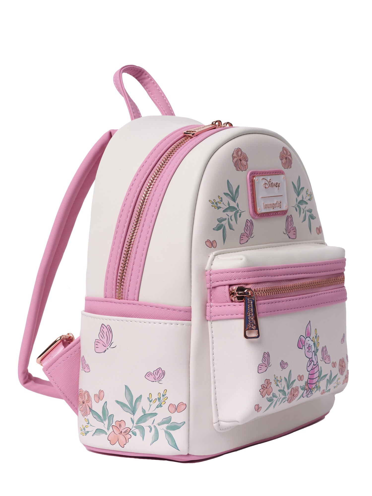 Loungefly x Disney Piglet Floral Mini Backpack Winnie the Pooh Pink – Open and Clothing